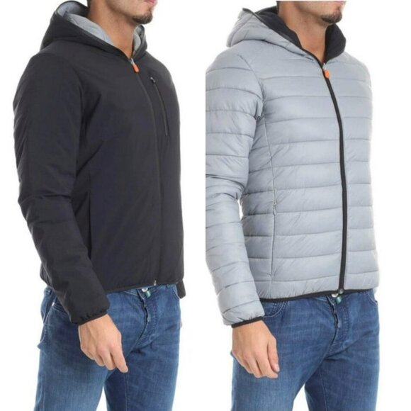 New SAVE THE DUCK Reversible Water-Resistant Breathable Jacket Coat Size Large